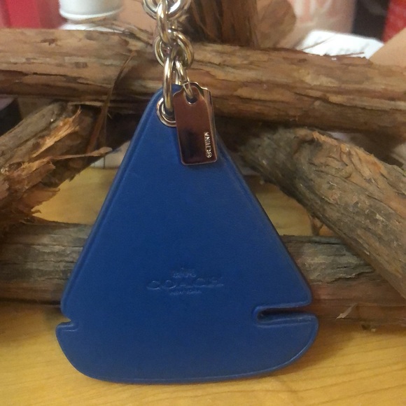 Coach SAILBOAT BOAT keychain Key Fob Bag Charm - Picture 5 of 8